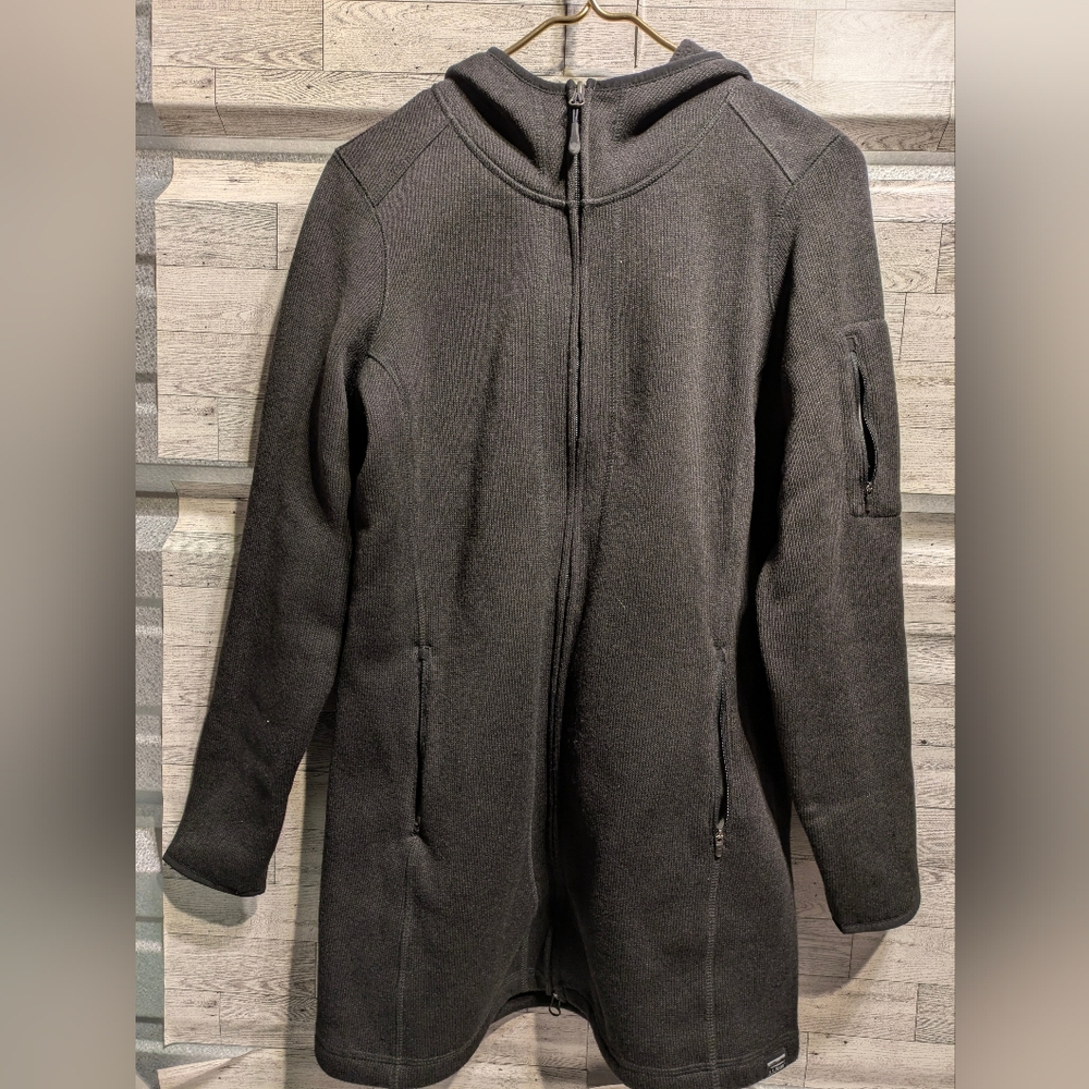 L.L. Bean Women's Dark Gray Hooded Utility Jacket